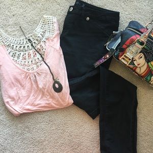 👖 Black Skinny Stretchy Jeans Sz 15 37” Inseam